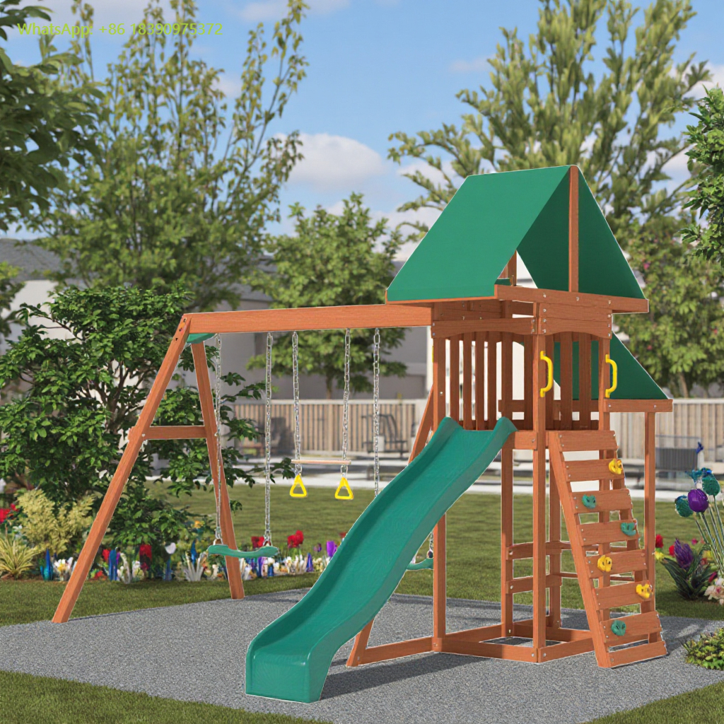 Kids Outdoor Jungle Gym With Slide - Outdoor Lifespan Kids Swing Small Playground
