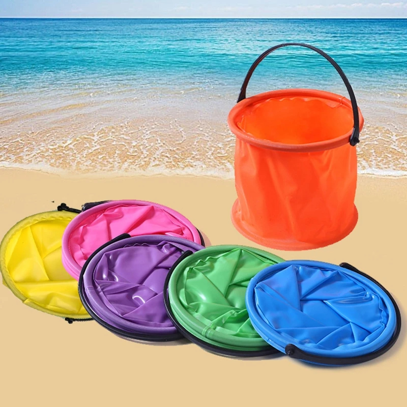 Kids Outdoor Tools - Beach Sand Play Bucket Toy Folding