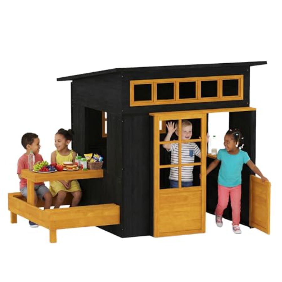 Kids Outdoor Chalkboard - Outdoor playhouse for kids aged 3-8,