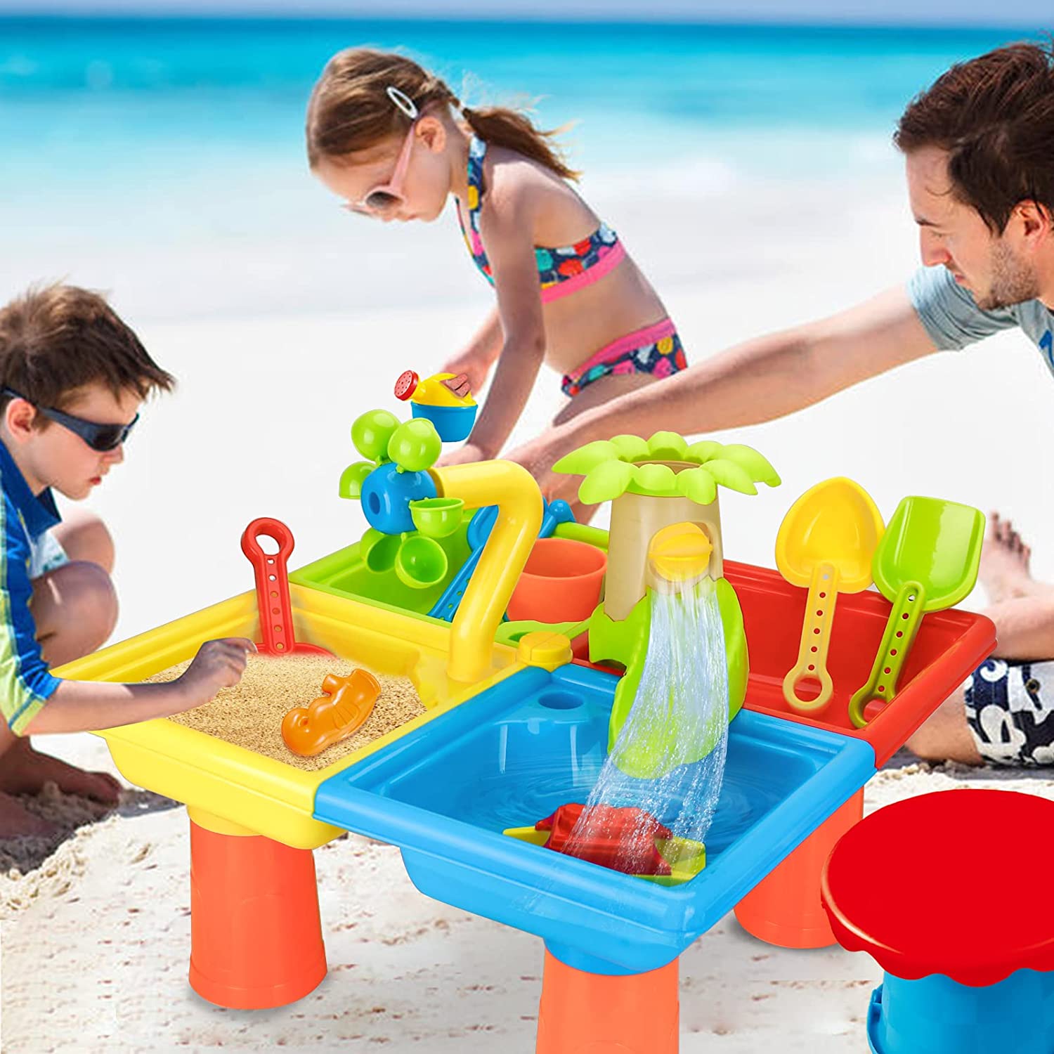 Kids Outdoor Storage - Beach Table Sand Play Toys Children