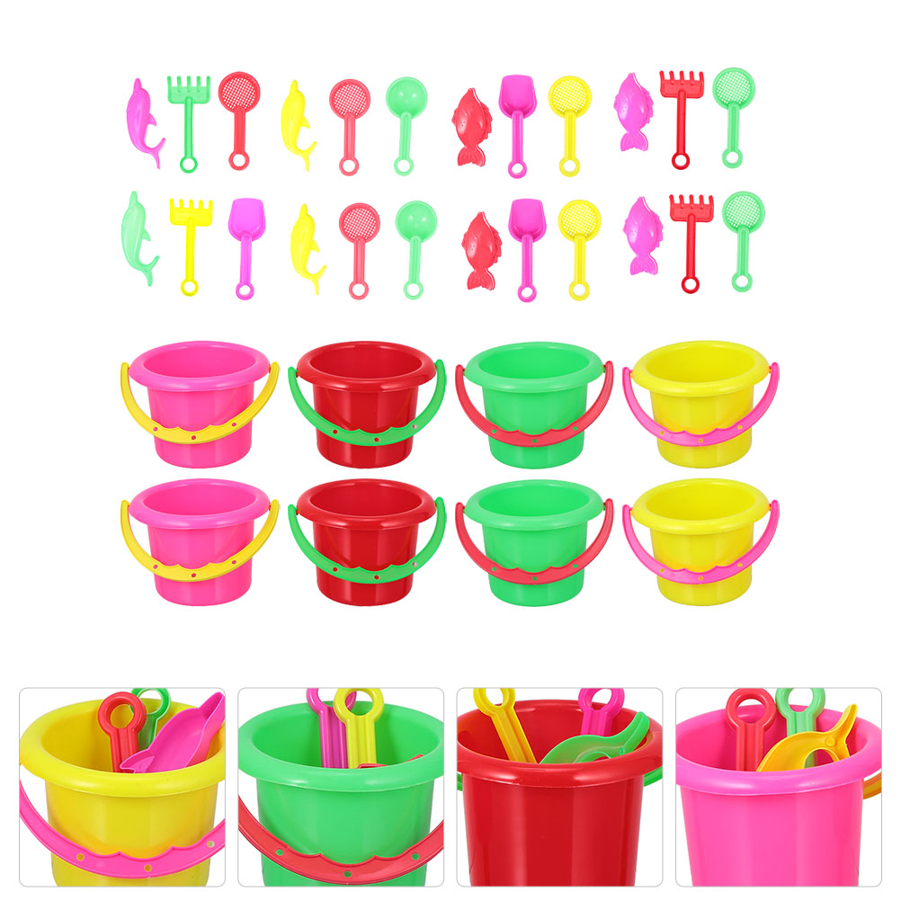 Kids Outdoor Storage - 8 Sets Kids Sand Bucket Beach