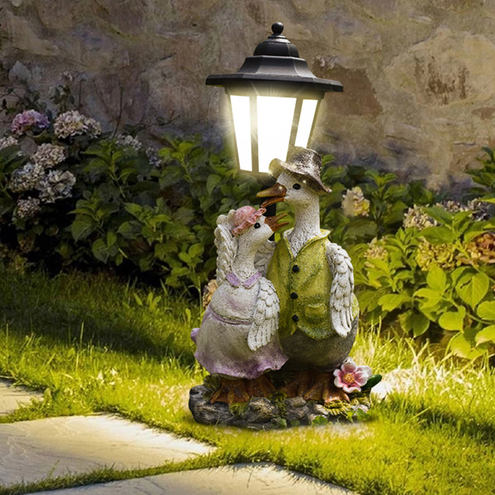 Kids Outdoor Movie Night - Solar Powered Hexagonal Garden Lamp Resin