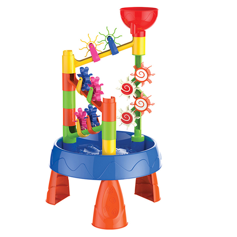 Kids Outdoor Play Table - 32PCS Water Wheel Sand & Water