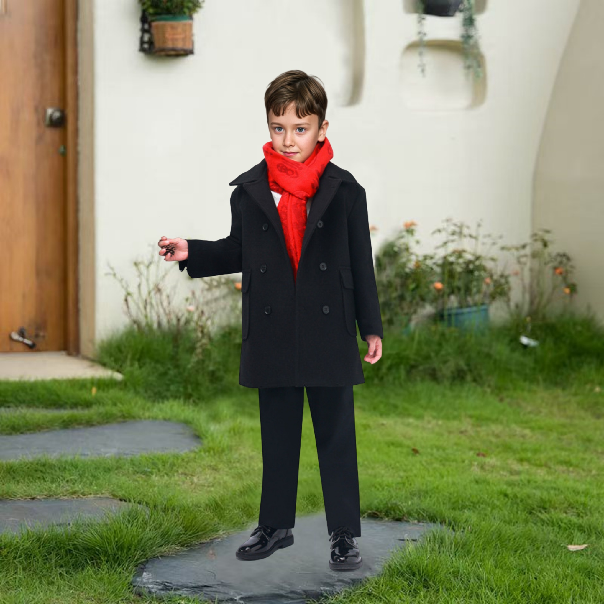 Kids Outdoor Jacket - Boys Girls Windproof Outdoor Long Jacket