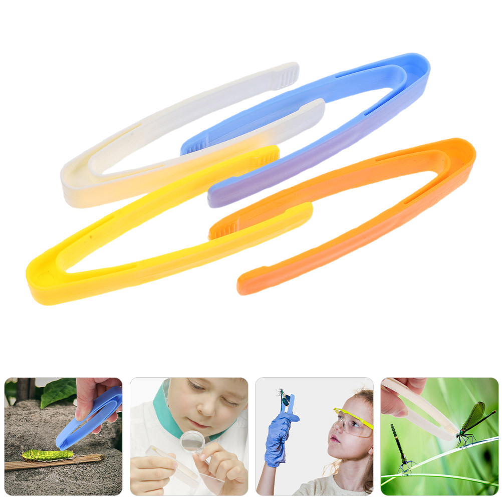 Kids Outdoor Tools - 24Pcs Outdoor Flat Head Tweezers Plastic