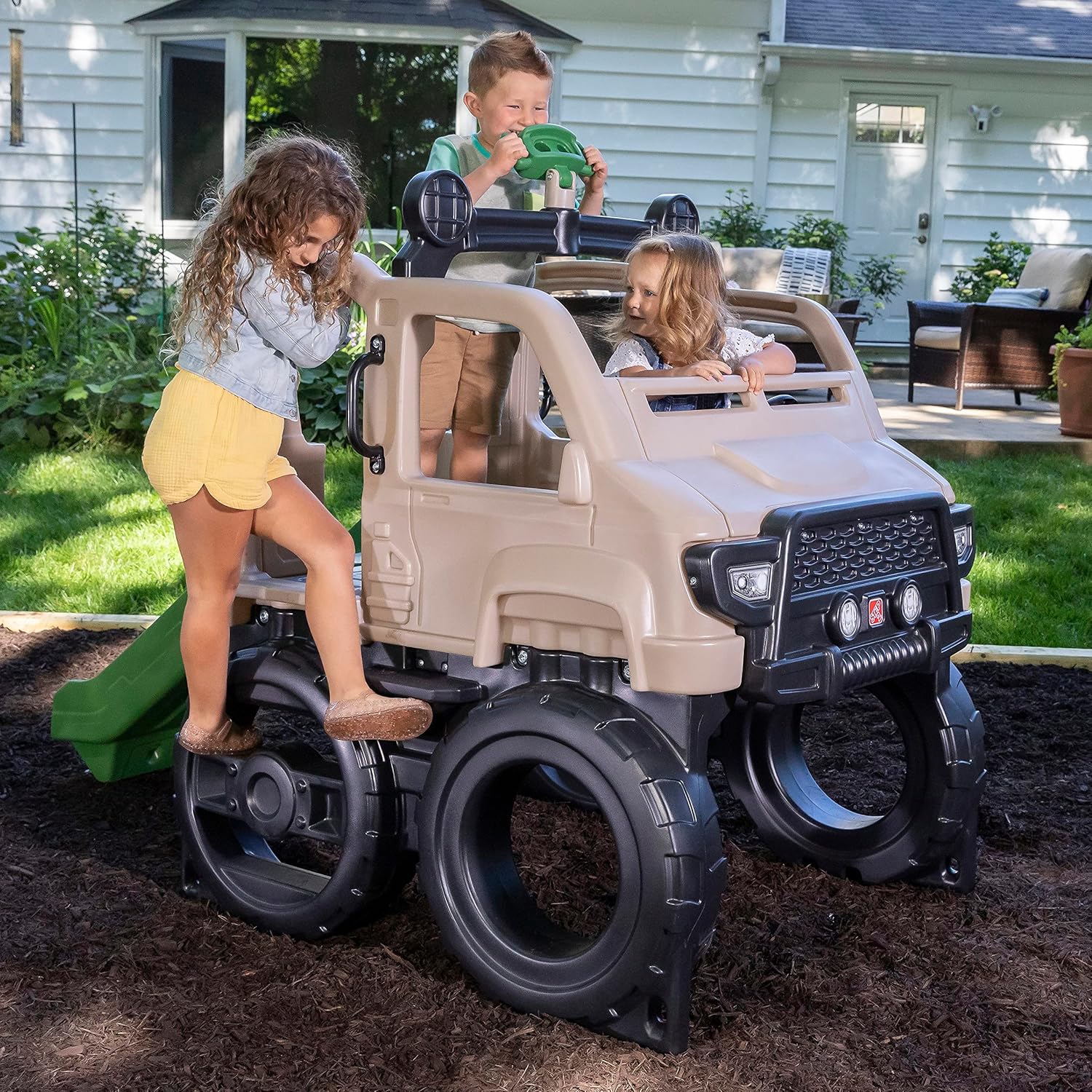 Truck Climber, Kids Outdoor Pl - Kids Outdoor Jungle Gym With Slide recensione e prezzo
