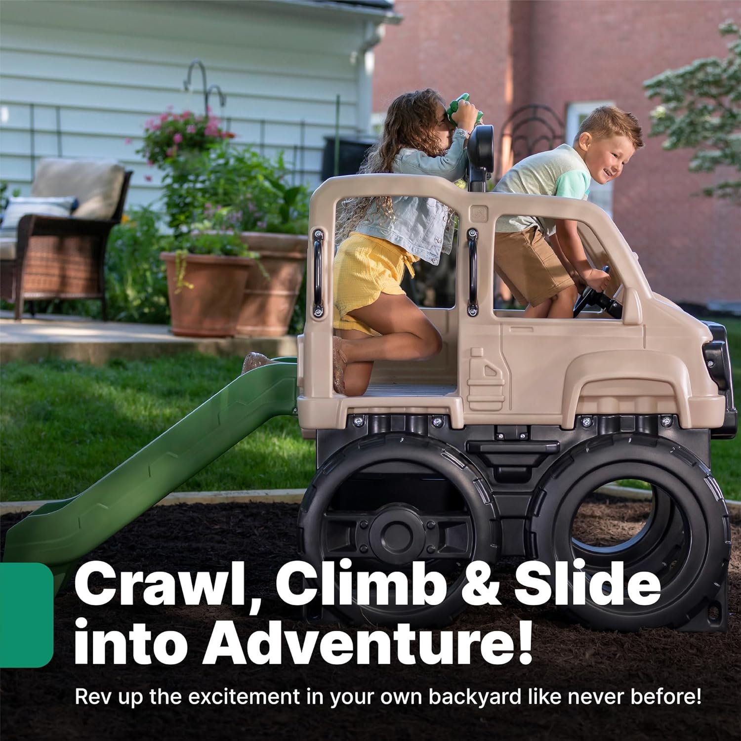 Truck Climber, Kids Outdoor Pl - Kids Outdoor Jungle Gym With Slide recensione e prezzo