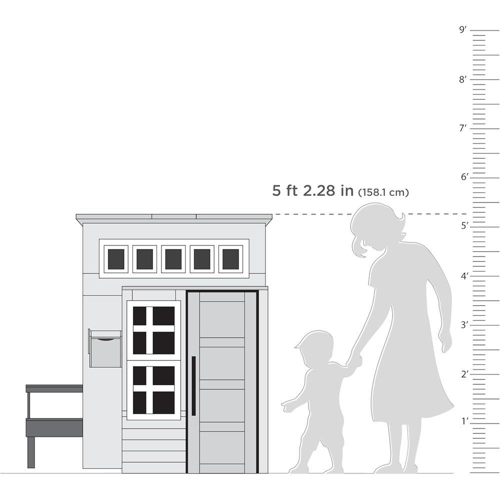 KidKraft Modern Wooden Playhou - Kids Outdoor Wooden Playhouse recensione e prezzo