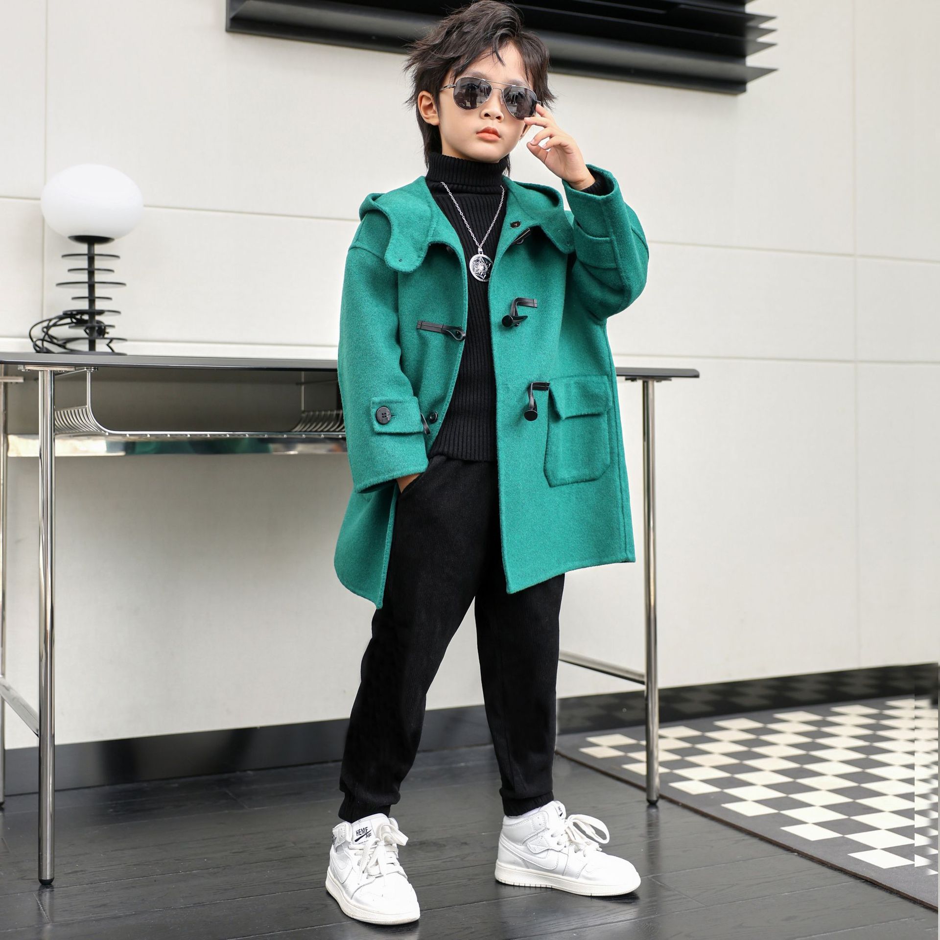 Children Winter Red Green Wool - Kids Outdoor Jacket recensione e prezzo