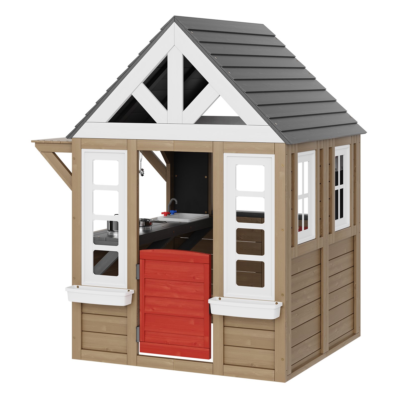 Outdoor Wooden Playhouse Kids  - Kids Outdoor Wooden Playhouse recensione e prezzo