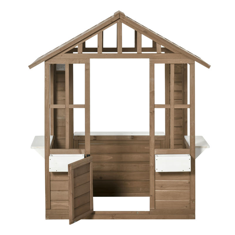 Outsunny Kids Wooden Playhouse - Kids Outdoor Wooden Playhouse recensione e prezzo