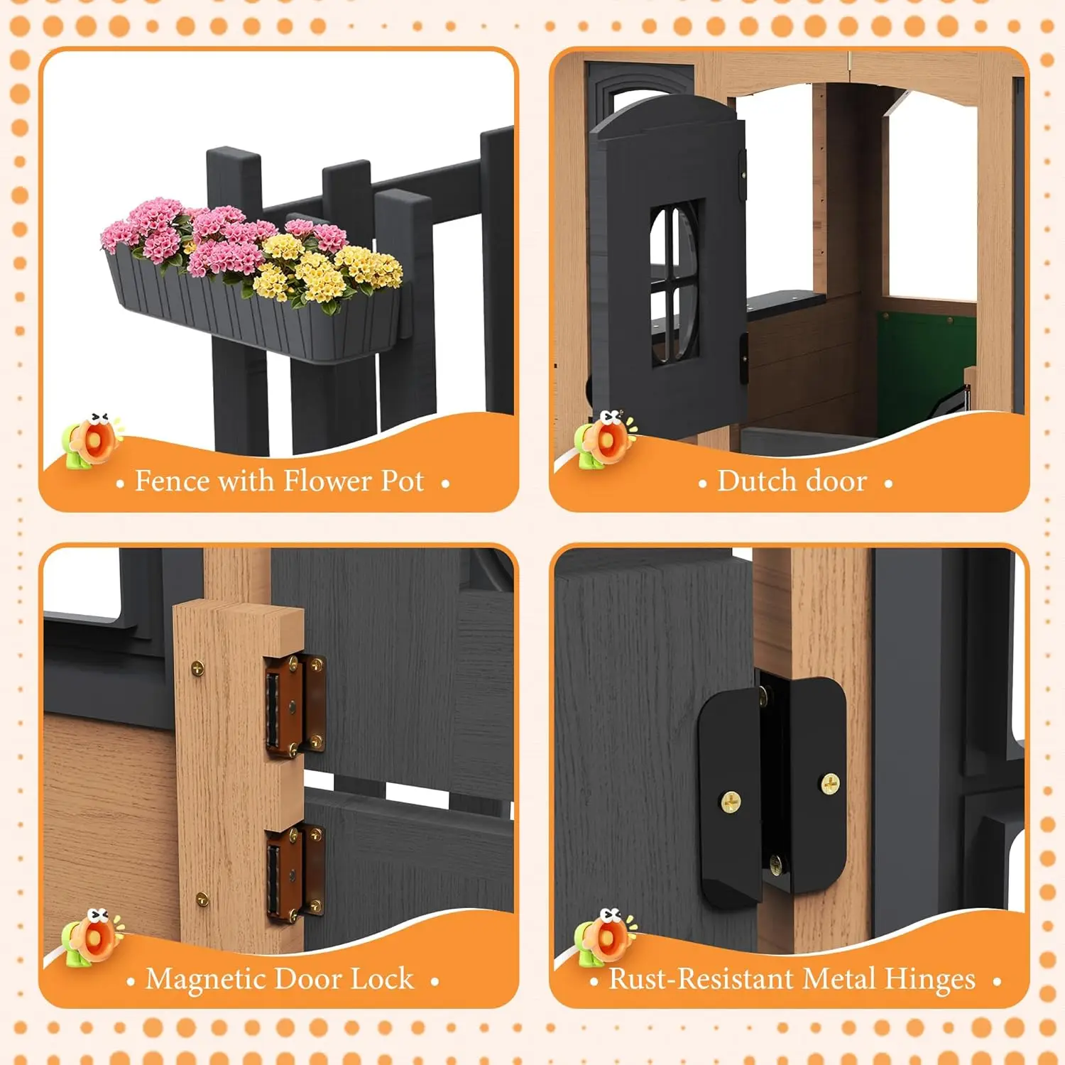 Albott Kids Outdoor Wooden Pla - Kids Outdoor Wooden Playhouse recensione e prezzo