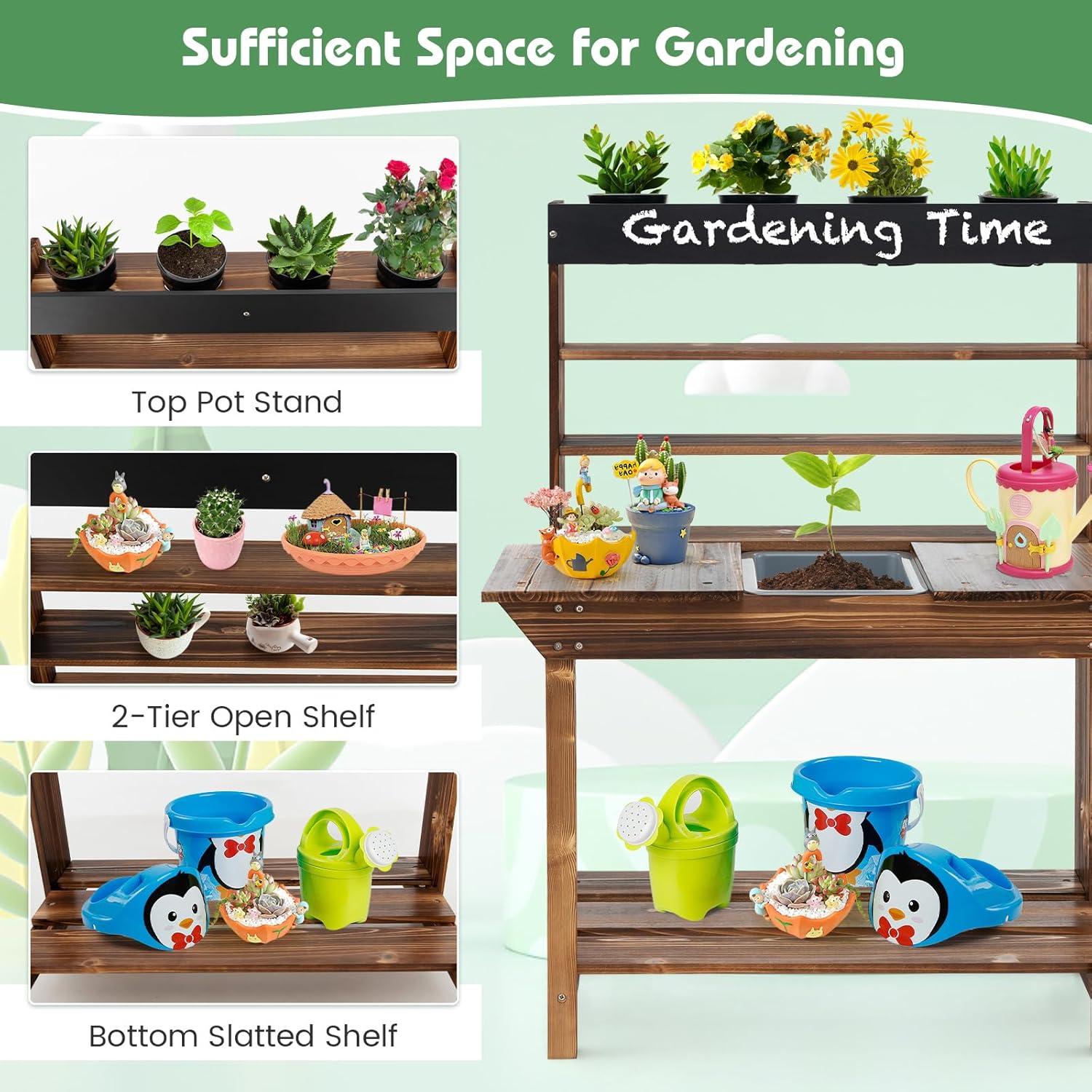 Mud Kitchen, Fir Wood Kids Pot - Kids Outdoor Chalkboard recensione e prezzo