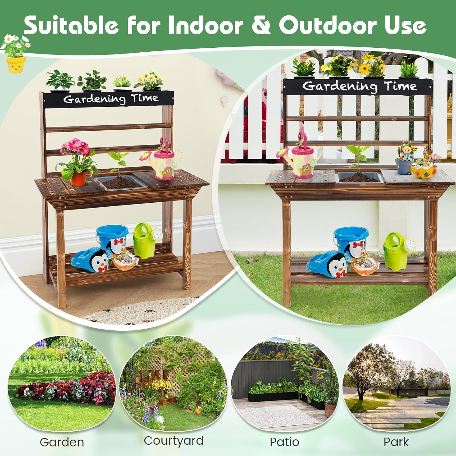 Mud Kitchen, Fir Wood Kids Pot - Kids Outdoor Chalkboard recensione e prezzo