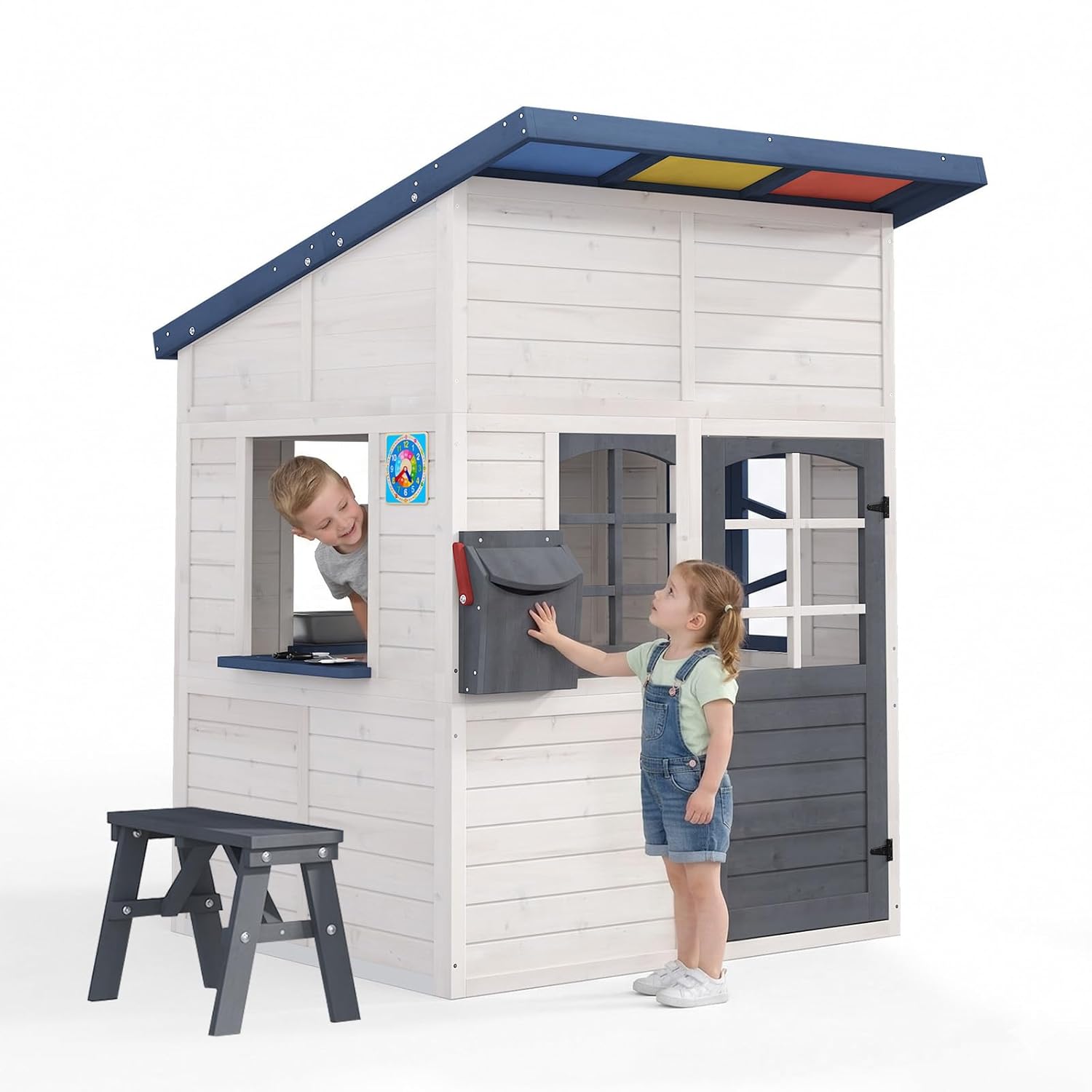 Wooden Kids Outdoor Playhouse  - Kids Outdoor Wooden Playhouse recensione e prezzo