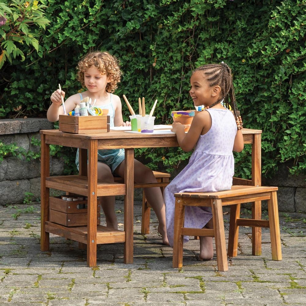 Kids Outdoor Crat Table and 2  - Kids Outdoor Play Table recensione e prezzo