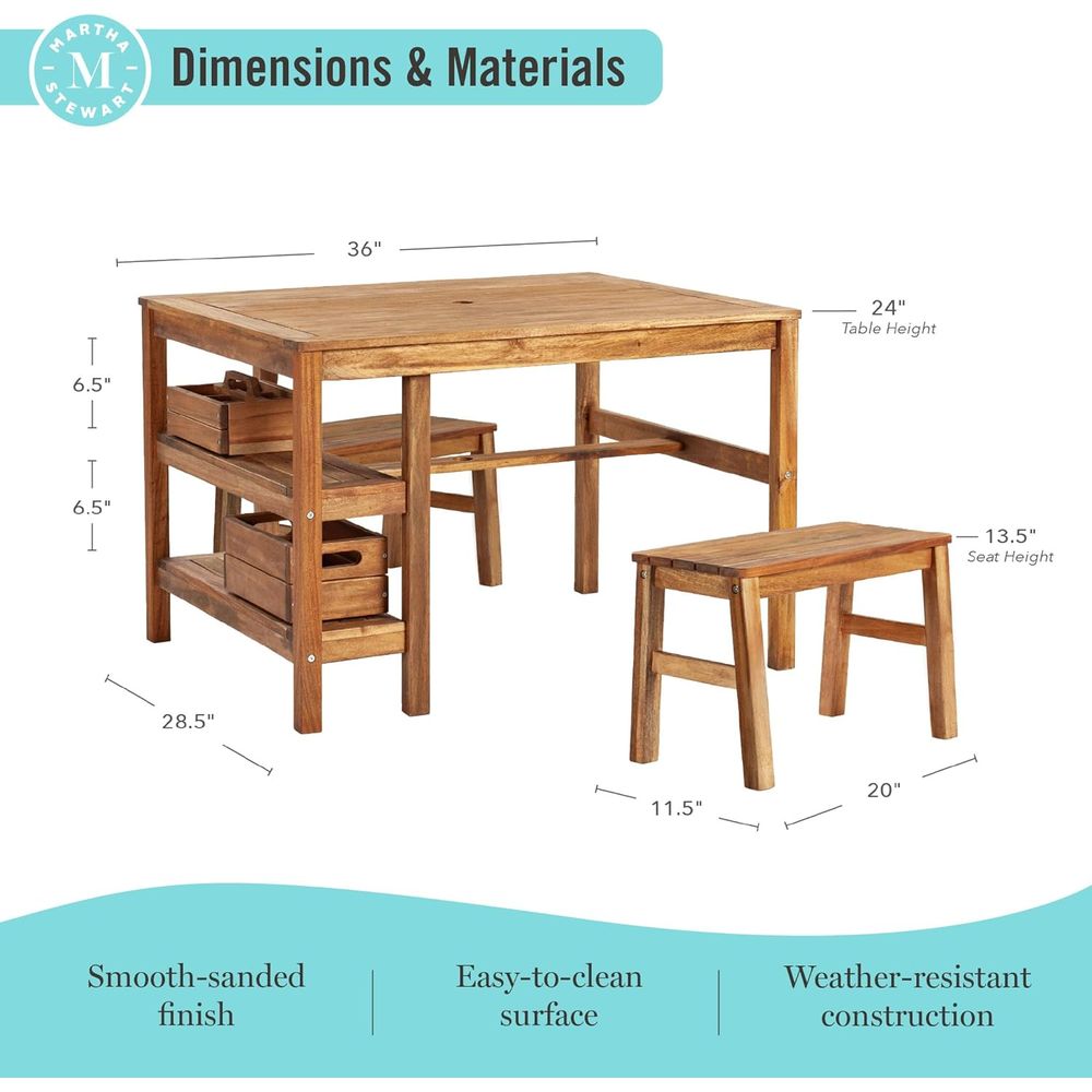 Kids Outdoor Crat Table and 2  - Kids Outdoor Play Table recensione e prezzo