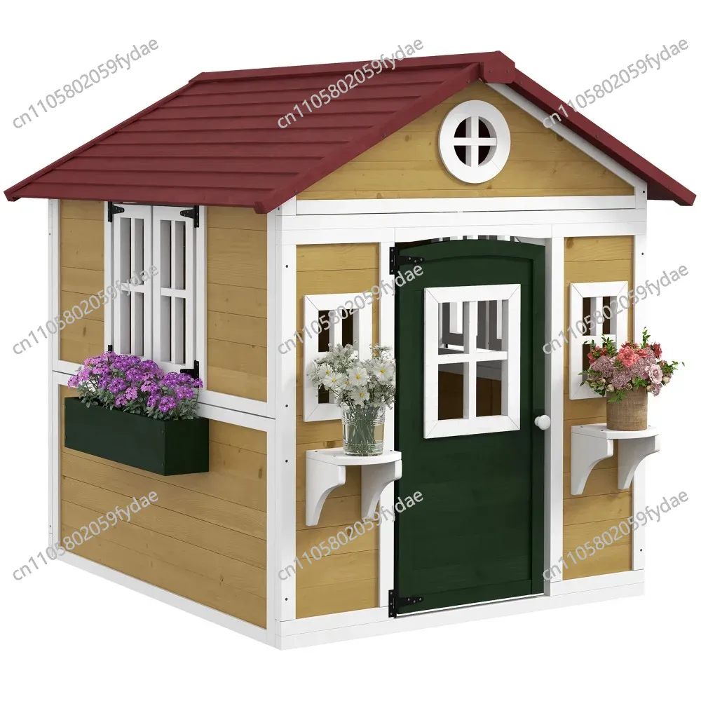 Outdoor Kids Playhouse, Wooden - Kids Outdoor Wooden Playhouse recensione e prezzo