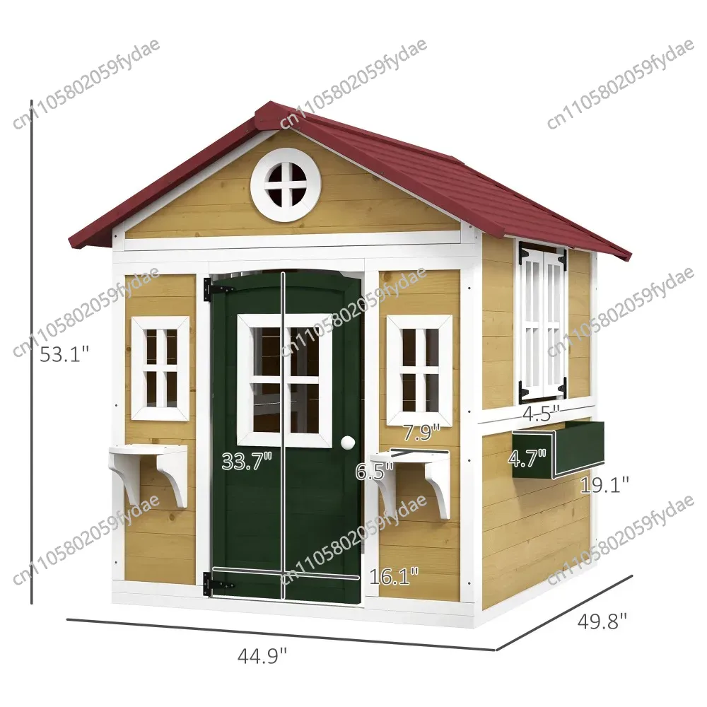 Outdoor Kids Playhouse, Wooden - Kids Outdoor Wooden Playhouse recensione e prezzo