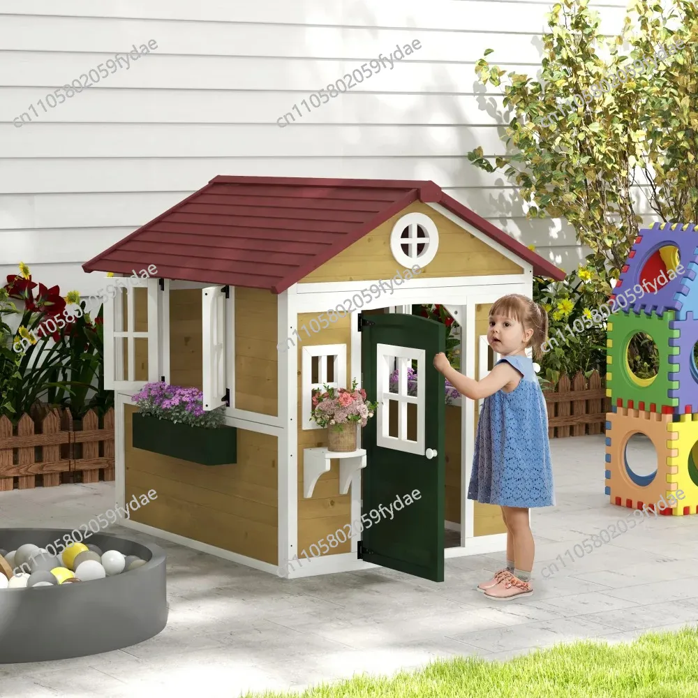 Outdoor Kids Playhouse, Wooden - Kids Outdoor Wooden Playhouse recensione e prezzo