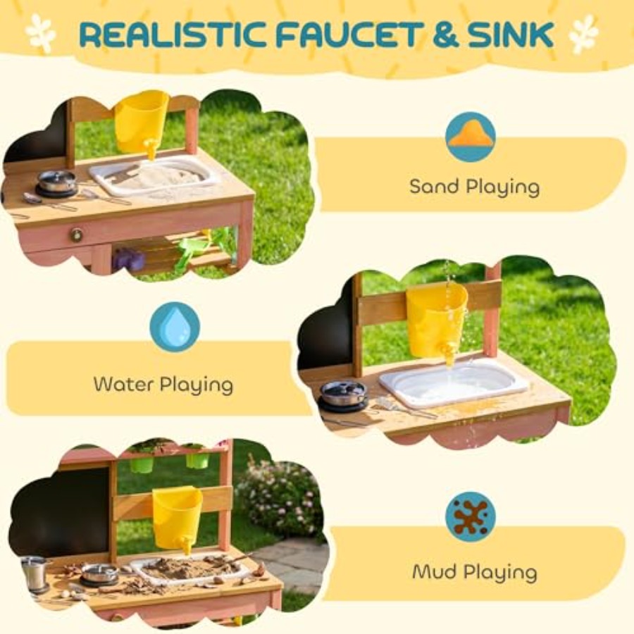 Outdoor kids mud kitchen for p - Kids Outdoor Chalkboard recensione e prezzo
