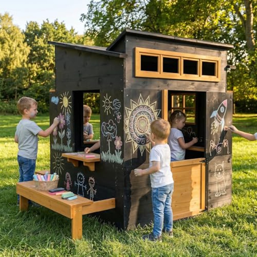 Outdoor playhouse for kids age - Kids Outdoor Chalkboard recensione e prezzo