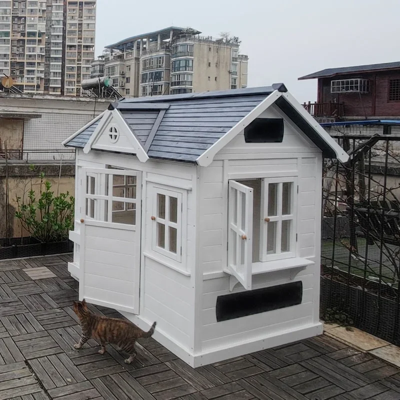 -Wood Kids Play House Wooden C - Kids Outdoor Wooden Playhouse recensione e prezzo