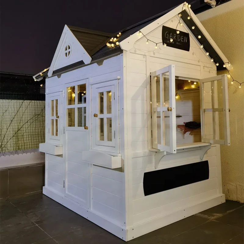 -Wood Kids Play House Wooden C - Kids Outdoor Wooden Playhouse recensione e prezzo