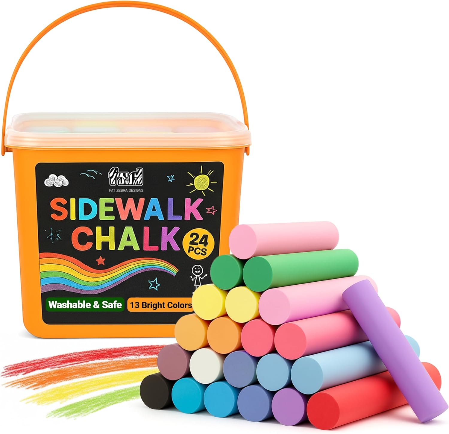 24 PCS Sidewalk Chalk for Kids - Kids Outdoor Chalkboard recensione e prezzo