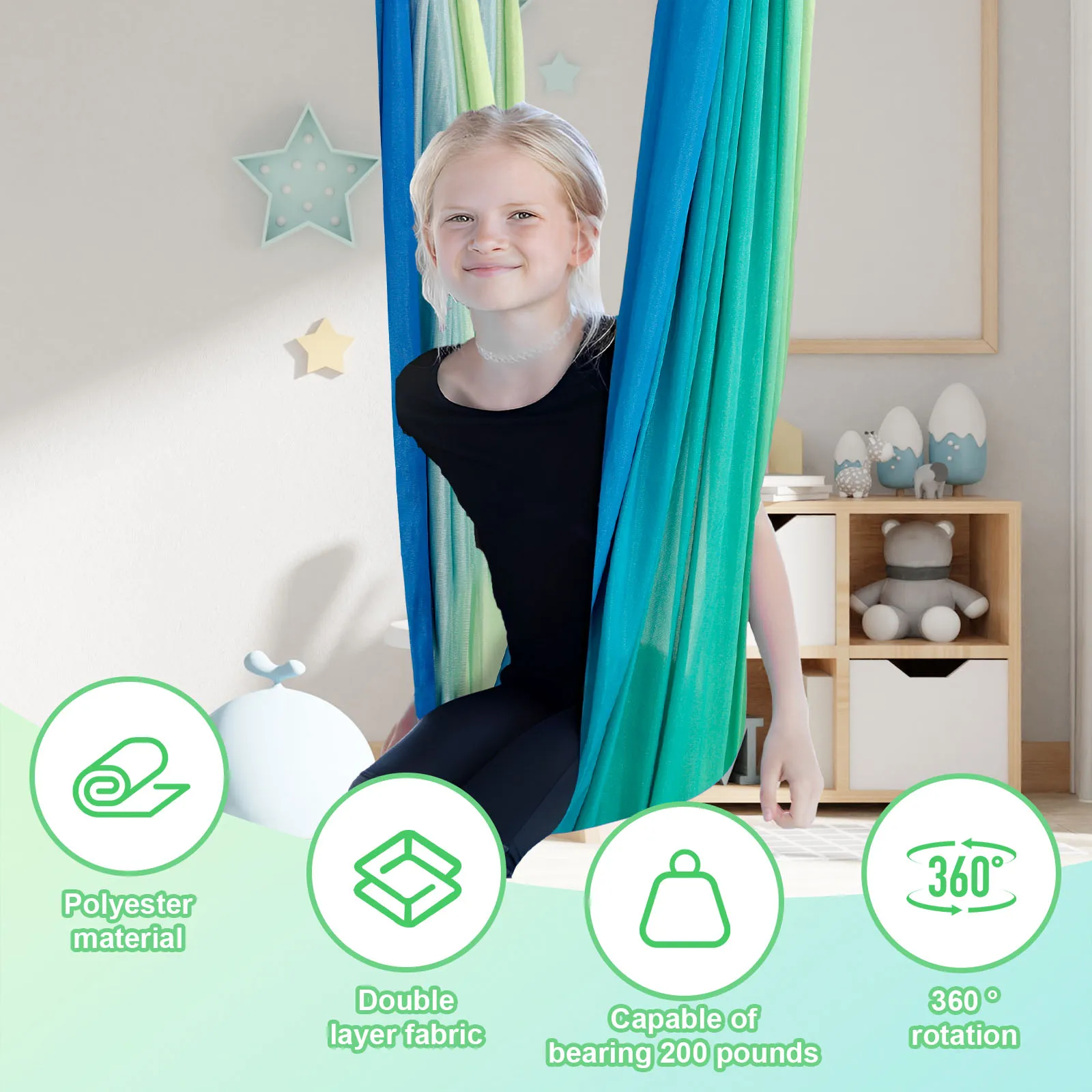 Sensory Swings Double Layer Ki - Kids Outdoor Hanging Chair recensione e prezzo