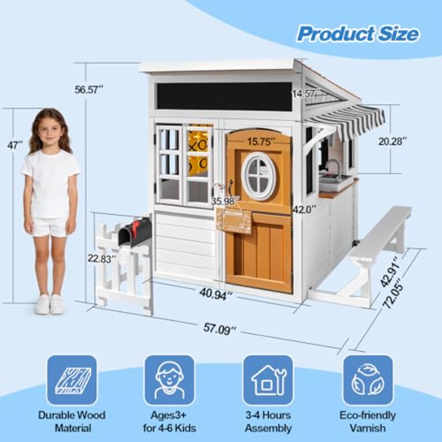 Outdoor playhouse for kids 3-1 - Kids Outdoor Chalkboard recensione e prezzo