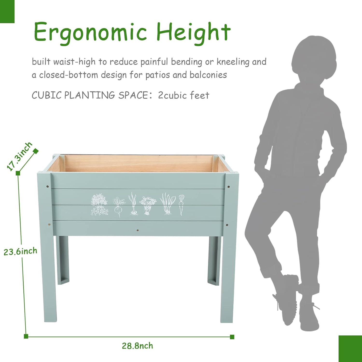 Raised Garden Bed-Planters for - Kids Outdoor Chalkboard recensione e prezzo