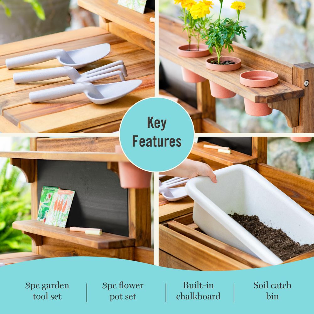 Kids Outdoor Potting Bench Woo - Kids Outdoor Chalkboard recensione e prezzo