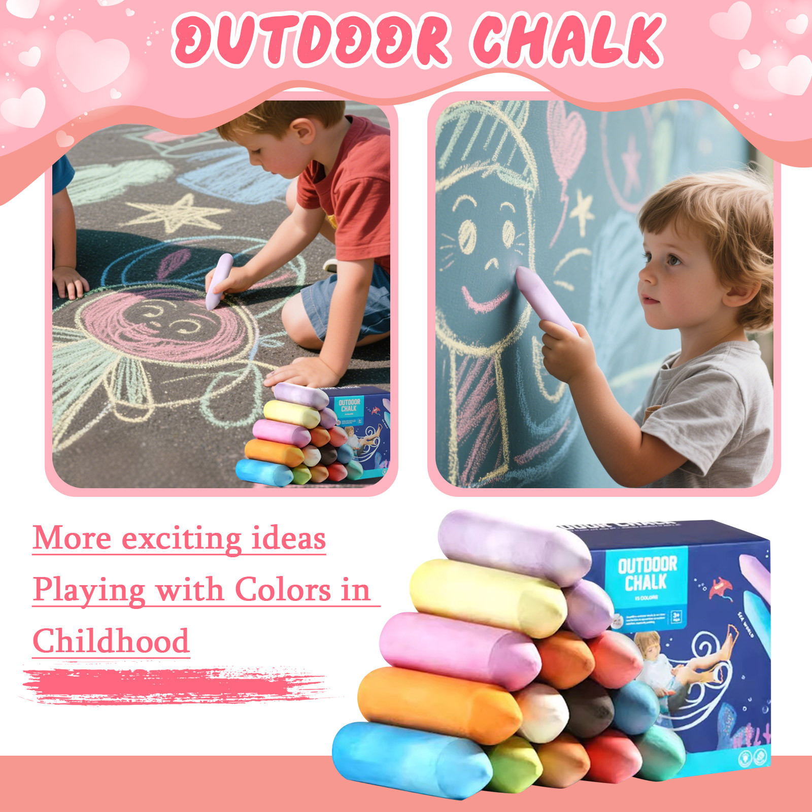 Washable Jumbo Sidewalk Colors - Kids Outdoor Chalkboard recensione e prezzo
