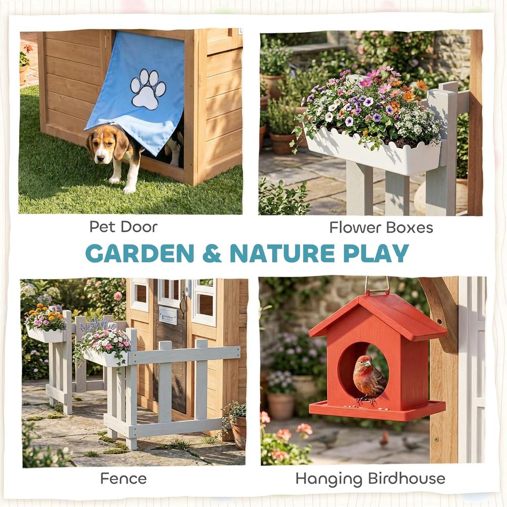 Qaba Outdoor Playhouse with Pe - Qaba Kids Outdoor Playhouse recensione e prezzo