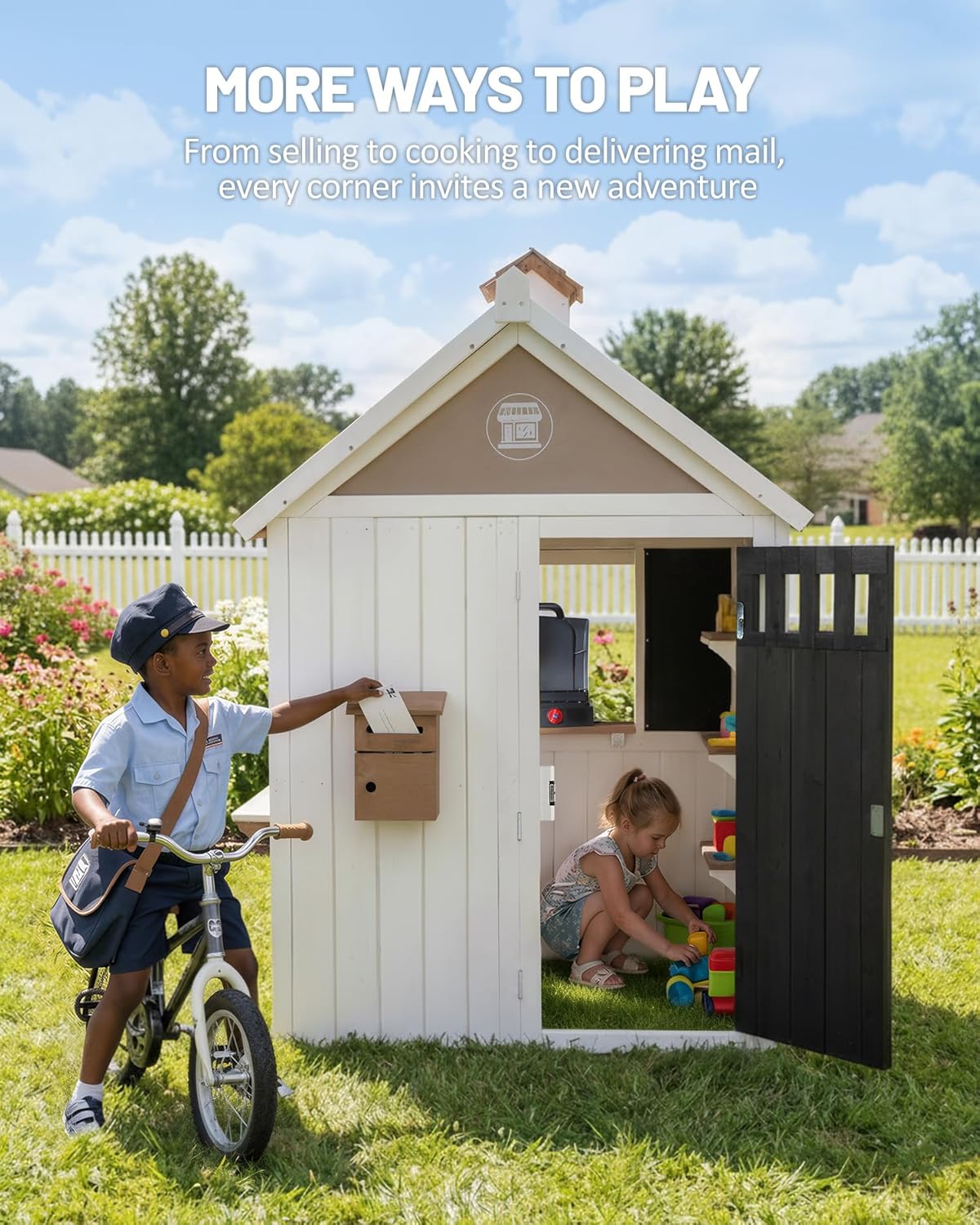 2-in-1 Cedar Wooden Kids Outdo - Kids Outdoor Chalkboard recensione e prezzo