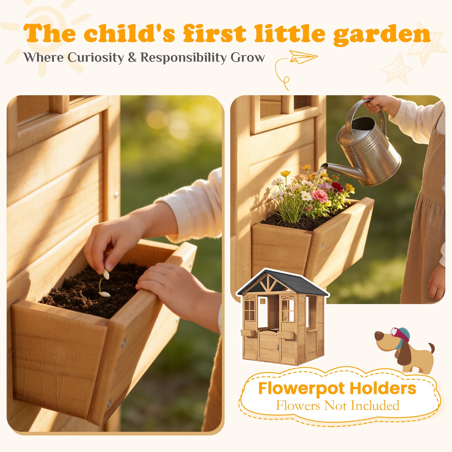 Wooden Kids Playhouse Outdoor  - Kids Outdoor Wooden Playhouse recensione e prezzo