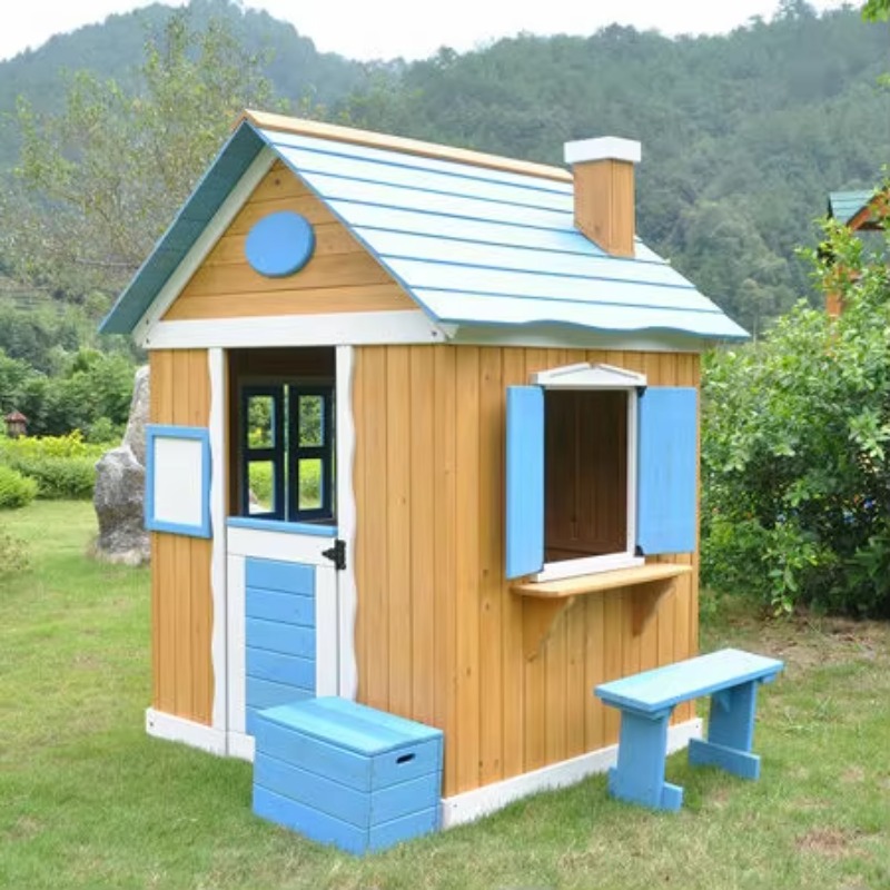 Children Wood Playhouses Kids  - Kids Outdoor Wooden Playhouse recensione e prezzo