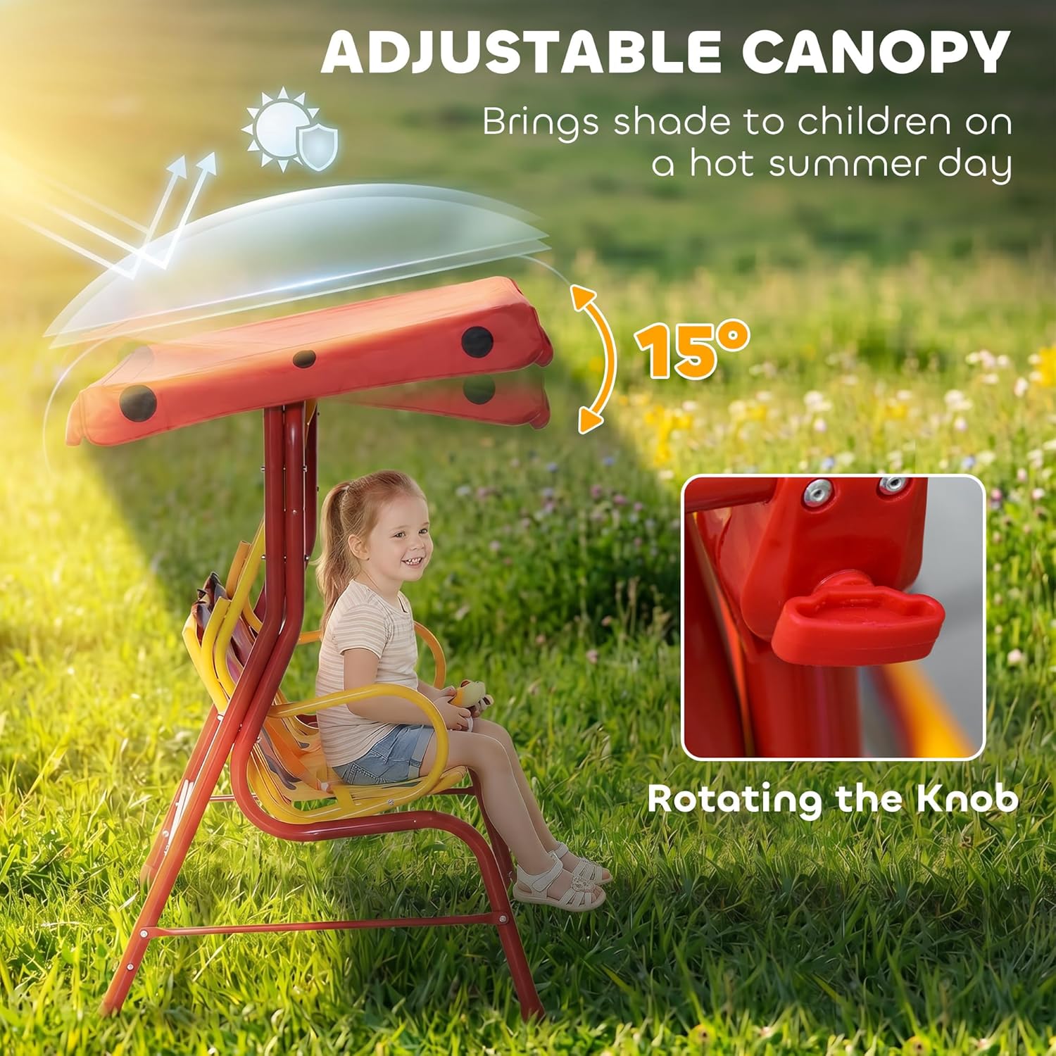 Kids Patio Swing, 2-Seater Out - Kids Outdoor Hanging Chair recensione e prezzo