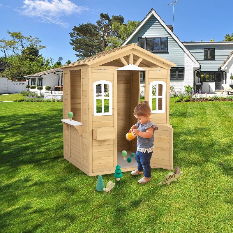 Modern Classic Solid Wood Play - Kids Outdoor Wooden Playhouse recensione e prezzo