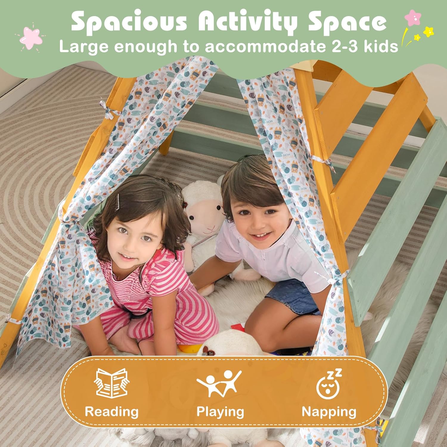 Teepee Tent for Kids, Large Ki - Kids Outdoor Chalkboard recensione e prezzo