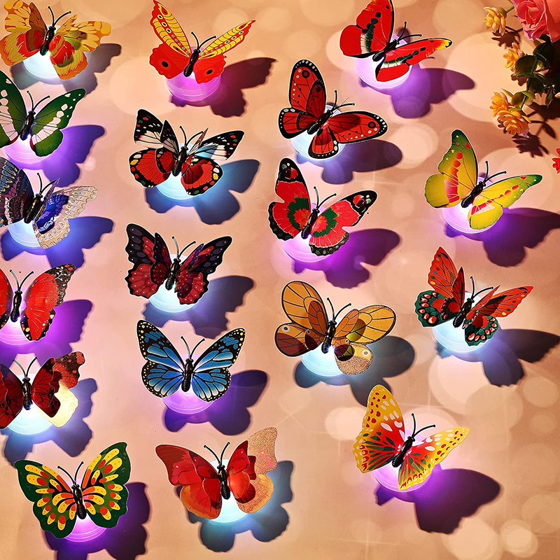 5/10pcs 3D LED Butterfly Decor - Kids Outdoor Movie Night recensione e prezzo