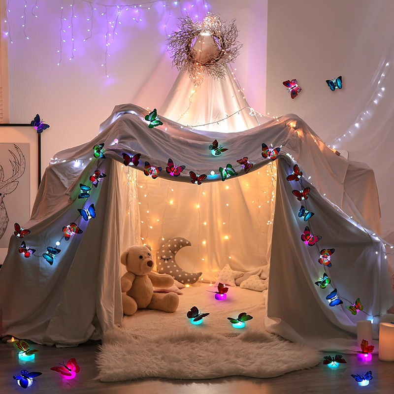 5/10pcs 3D LED Butterfly Decor - Kids Outdoor Movie Night recensione e prezzo
