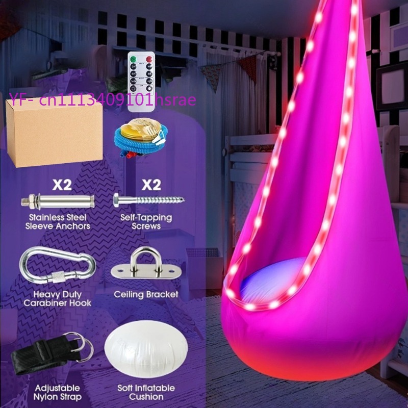 Glowing LED Inflatable Hammock - Kids Outdoor Hanging Chair recensione e prezzo