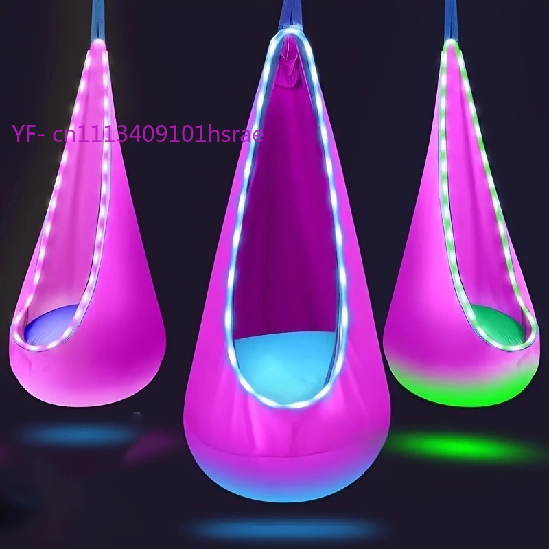 Glowing LED Inflatable Hammock - Kids Outdoor Hanging Chair recensione e prezzo