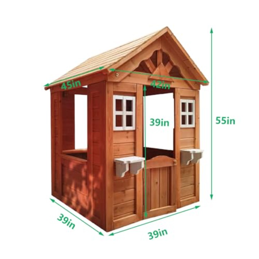 Outdoor kids playhouse for bac - Kids Outdoor Wooden Playhouse recensione e prezzo
