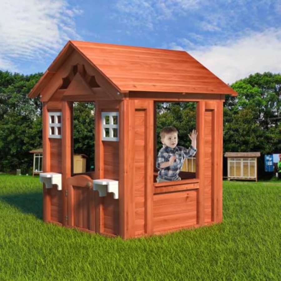 Outdoor kids playhouse for bac - Kids Outdoor Wooden Playhouse recensione e prezzo