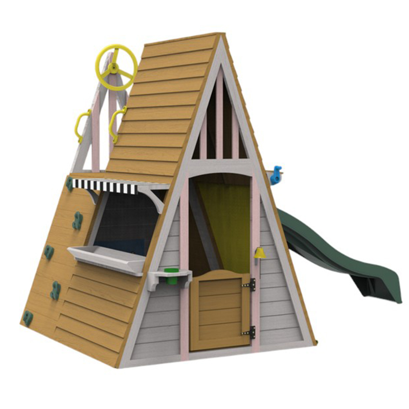 Kids Outdoor Playground Equipm - Kids Outdoor Wooden Playhouse recensione e prezzo