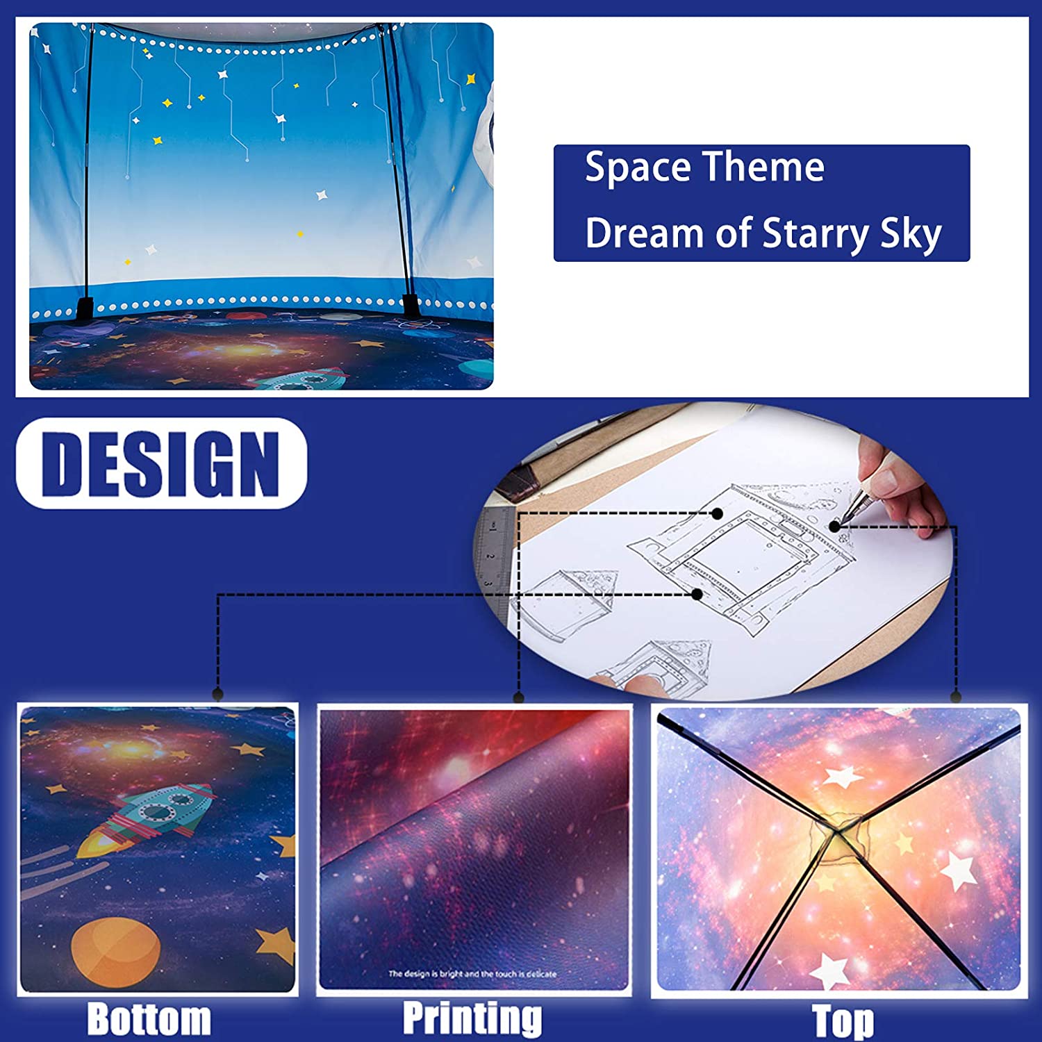 Rocket Ship Kids Tent Pop Up P - Kids Outdoor Play Table recensione e prezzo