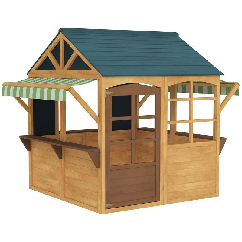 Qaba Wooden Outdoor Playhouse, - Qaba Kids Outdoor Playhouse recensione e prezzo